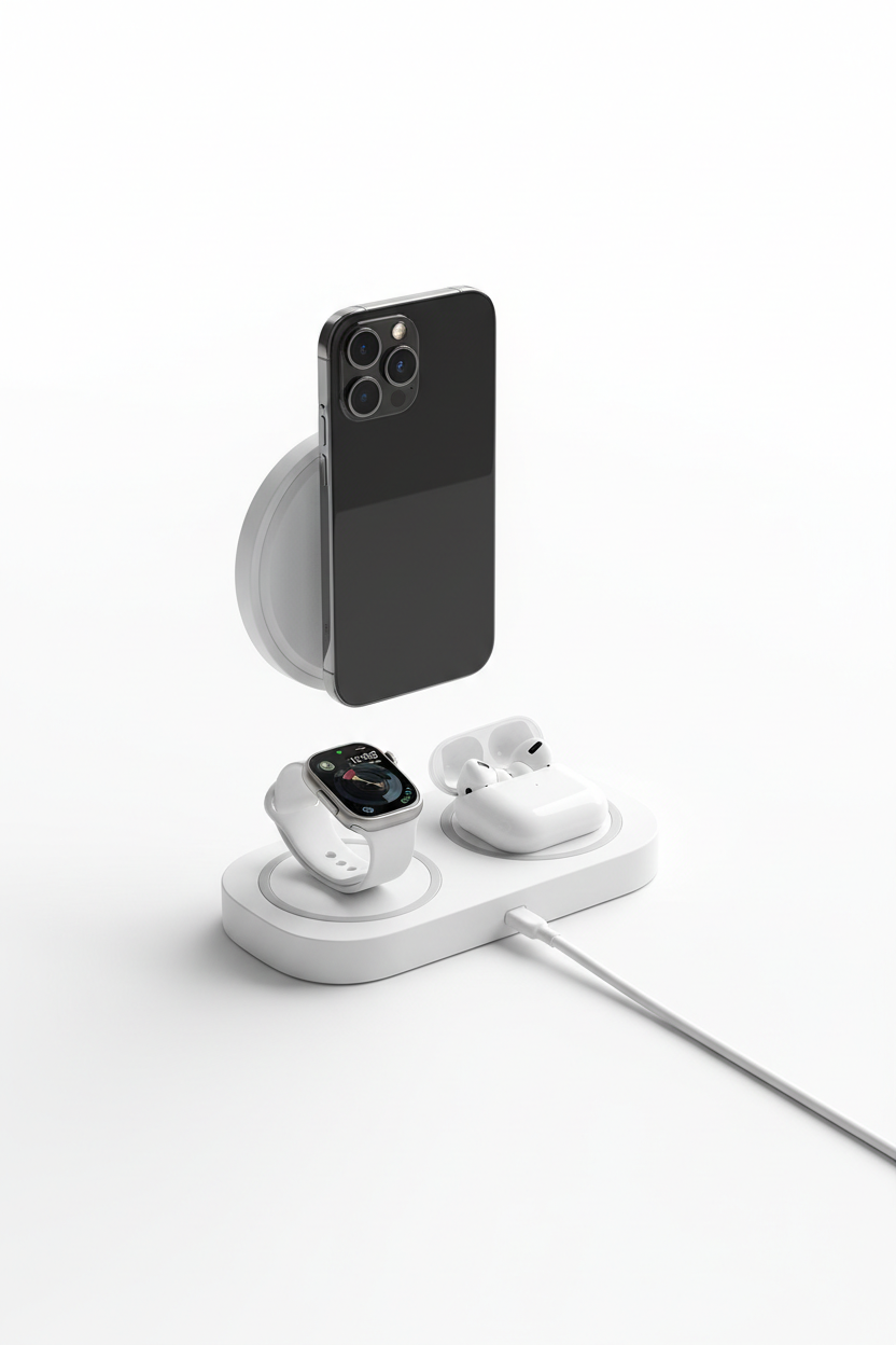 Cargador inalámbrico 3 en 1 MagSafe para iPhone, Apple Watch y AirPods