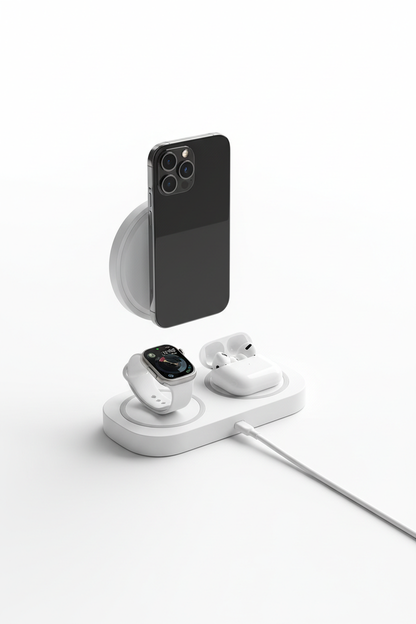 Cargador inalámbrico 3 en 1 MagSafe para iPhone, Apple Watch y AirPods